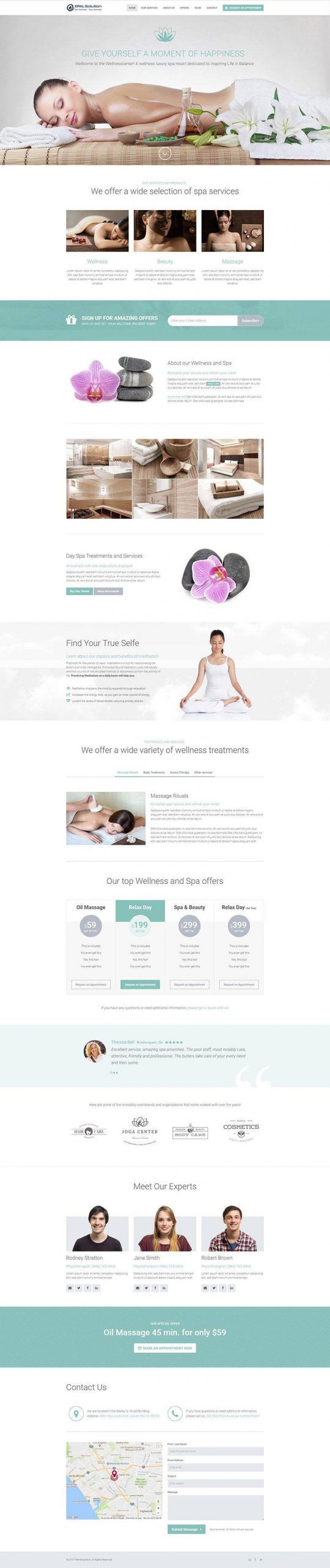 Giao diện website Wellness Center Theme
