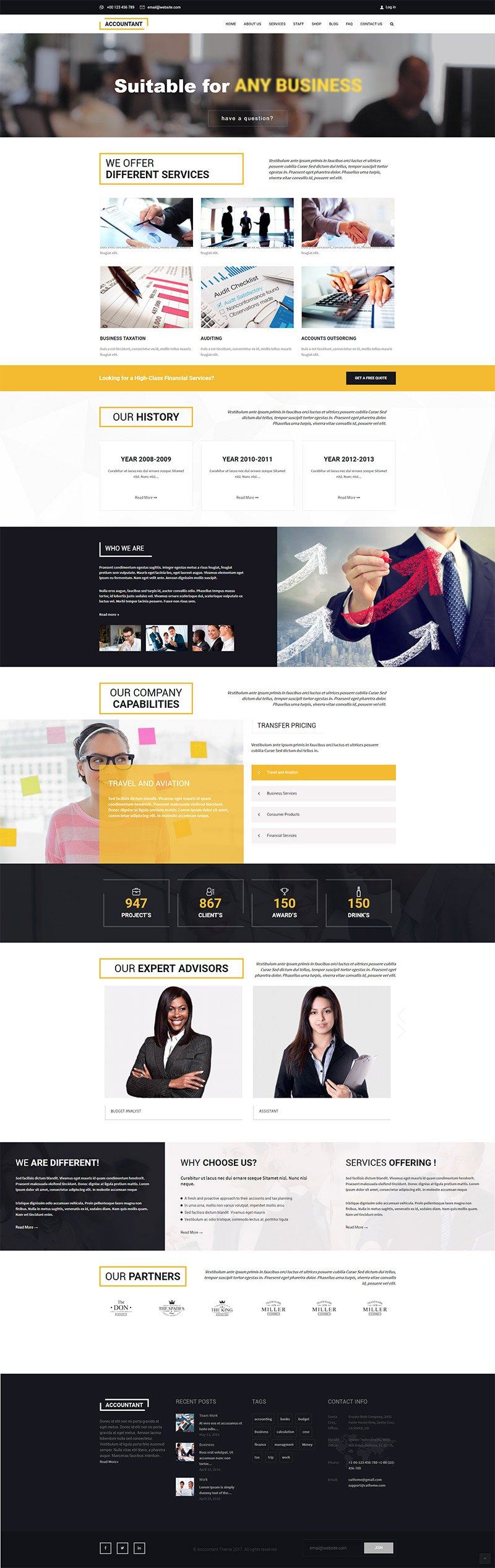 Giao diện website doanh nghiệp Accountant