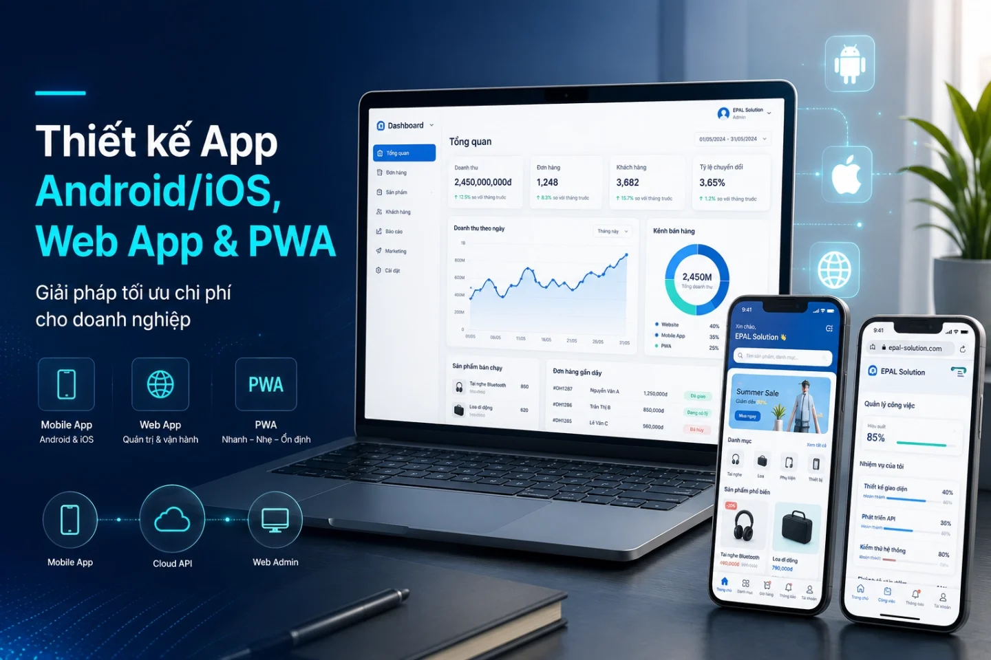 dich vu thiet ke app android ios web app pwa featured epal solution